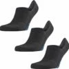 Gloednieuw ✨ FALKE Cool Kick 3-Pack Unisex Kousenvoetjes - Zwart - Maat 44-45 😀