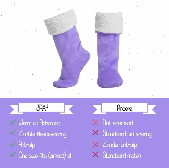 Beste Verkoop 🤩 JAXY Huissokken - Verwarmde Sokken - Sloffen - Anti Slip Sokken - Warme Sokken - Fleece Sokken - Dikke Sokken - Fluffy Sokken - Pantoffels - Slof Sokken - Maat M/L - Paars ✔️ 5 Beste Verkoop 🤩 JAXY Huissokken - Verwarmde Sokken - Sloffen - Anti Slip Sokken - Warme Sokken - Fleece Sokken - Dikke Sokken - Fluffy Sokken - Pantoffels - Slof Sokken - Maat M/L - Paars ✔️ - Afbeelding 3
