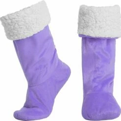 Beste Verkoop ๐คฉ JAXY Huissokken - Verwarmde Sokken - Sloffen - Anti Slip Sokken - Warme Sokken - Fleece Sokken - Dikke Sokken - Fluffy Sokken - Pantoffels - Slof Sokken - Maat M/L - Paars โ๏ธ