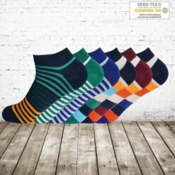 Beste deal ✔️ Gianvaglia Katoenen Enkelsokken Gestreept 12 Paar -Gianvaglia-39-42-sokken ✔️