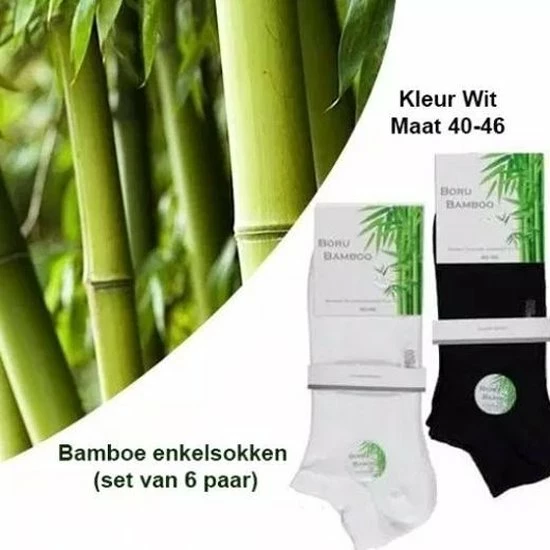 Korting π₯ Boru Bamboo Beschermde Voeten Met Bamboe Enkelsokken | Kleur Wit | Maat 40-46 | Set Van 6 Paar π 3 Korting π₯ Boru Bamboo Beschermde Voeten Met Bamboe Enkelsokken | Kleur Wit | Maat 40-46 | Set Van 6 Paar π