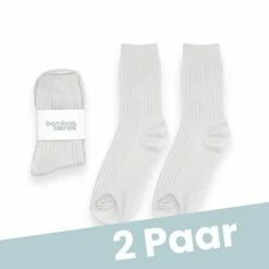 Groothandel ❤️ Bamboo Blends Bamboe Sokken - Silky - Maat 41-44 - 2 Paar - Wit 💯