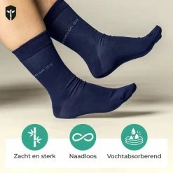 Top 10 🎉 SQQUADD Bamboo Wear SQQUADD® Bamboe Sokken Dames En Heren - Unisex 10-pack - Maat 35-38 - Naadloos En Duurzaam - Tegen Zweetvoeten - Bamboo - Blauw 😀 -Beenmode Winkel 550x550 199