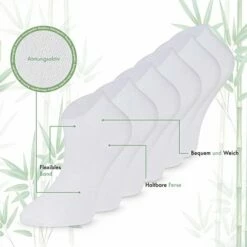 Top 10 🎉 Merkloos Bamboe Sokken, 👟 Sneaker Sokken, Dames En Heren, Kort, Antibacterieel, 6 Paar, 39-42, Wit 🛒