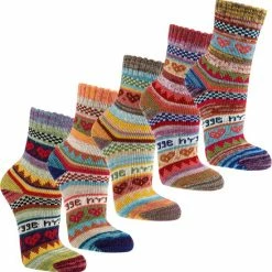 Beste deal ✔️ SOCKS4FUN Dames Sokken "Hygge"- Scandinavisch Kleurrijk Design- Dikke, Verwarmende Kwaliteit- Maat 27/30 - 3 Paar 😍