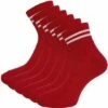 Beste Verkoop 😀 6 Paar Quarter 👟 Sneakersokken - SQOTTON - Rood-Wit Gestreept - Maat 39-42 ✔️ -Beenmode Winkel 550x557 2