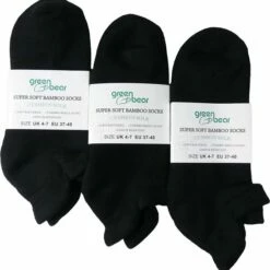 Coupon 🎁 Merkloos Bamboe 👟 Sneakersokken - Zwart - Maat 42-46 - 3 Paar ⌛