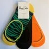 Hete verkoop 🎁 2 X 3 Pack ,Happy 🧦 Socks, Liner, Kleur Zebra Groen, Zwart En Oranje, Maat 41-46 🧨