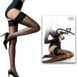 Coupon 🌟 Gatta Matte Hold Up Kousen Met Brede Kant Michelle Van 20 Denier, Maat 3-4 (M/L) Kleur Zwart 😉 -Beenmode Winkel 550x591