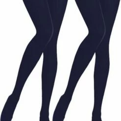 Hete verkoop 🔥 Bonanza Micro Panty - 2-Pack - Blikdicht 60 - Donkerblauw - Maat L/XL ⌛