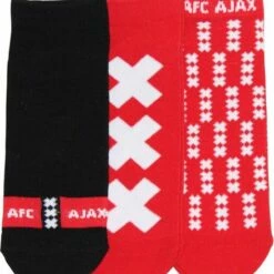 Goedkoopste 🛒 Ajax 👟 Sneakersokken / Enkelsokken | 3 Paar Sokken | Maat 31-34 💯