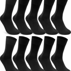 Beste deal ✨ Merkloos Naft Katoenen Sokken Unisex Naadloos Zwart 12 Paar 39-42 👏