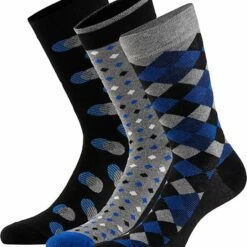 Goedkoop ⭐ Apollo | Bamboe Fashion Sokken Met Print | Zwart | 6 Paar | Maat 39/42 | Naadloze Sokken | Bamboe Sokken Heren | Damessokken 🔥