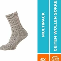 Kopen ❤️ 6-Pack Ouderwetse Noorse Sokken Noors Grof Apollo - Grijs - Unisex - Maat 39-42 ❤️