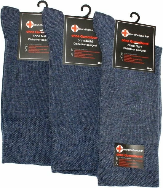 Top 10 π Vincent Creation Katoenen Diabetes Sokken – 3 Paar – π Jeans Blauw – Zonder Elastiek – Zonder Voelbare Teennaad – Maat 39/42 π 4 Top 10 π Vincent Creation Katoenen Diabetes Sokken – 3 Paar – π Jeans Blauw – Zonder Elastiek – Zonder Voelbare Teennaad – Maat 39/42 π - Afbeelding 2