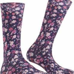Flash-uitverkoop 🛒 Burlington Painted Flower Sokken Dames 27133 6120 Marine 36-41 🤩 -Beenmode Winkel 550x636 2