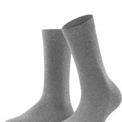 Gloednieuw 👏 FALKE Family Grondstofvriendelijk Zacht Zonder Motief Duurzaam Ondoorzichtig Mid-rise Duurzaam Katoen Grijs Dames Sokken - Maat 39-42 🥰 -Beenmode Winkel 550x651
