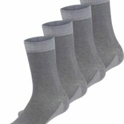 Korting 😉 Bambocks Bamboe Sokken 4-paar Gestreept Grijs/grijs 🛒