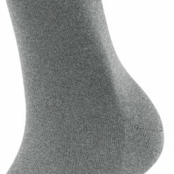 Gloednieuw 👏 FALKE Family Grondstofvriendelijk Zacht Zonder Motief Duurzaam Ondoorzichtig Mid-rise Duurzaam Katoen Grijs Dames Sokken - Maat 39-42 🥰 -Beenmode Winkel 550x660 2