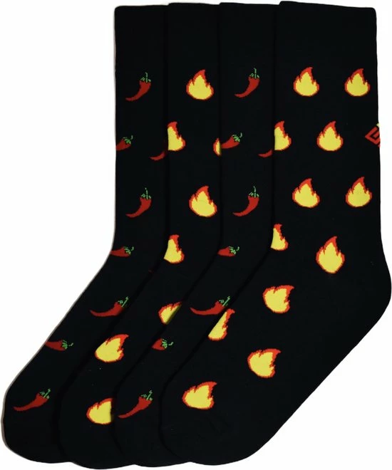 Nieuw π Sock-it Sock It-spicy 𧦠Socks-peper Sokken- Vlammen Sokken- Bundelpak π 4 Nieuw π Sock-it Sock It-spicy 𧦠Socks-peper Sokken- Vlammen Sokken- Bundelpak π - Afbeelding 2