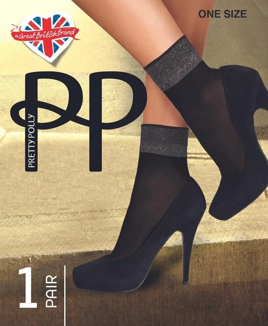 Groothandel π Pretty Polly Sheer Luxuy Welt Zwart Enkel Sokje β 4 Groothandel π Pretty Polly Sheer Luxuy Welt Zwart Enkel Sokje β - Afbeelding 2