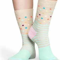 Korting ✔️ Happy 🧦 Socks Stripes & Dots Pastel, Maat 36-40 🥰 -Beenmode Winkel 550x673