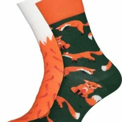 Promo 😀 Many Mornings Sokken - Red Fox - Unisex - Maat: 35-38 ⌛