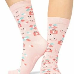 Goedkoop 🤩 Merkloos Zorg Sokken Licht Roze ❤️