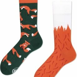 Promo 😀 Many Mornings Sokken - Red Fox - Unisex - Maat: 35-38 ⌛ -Beenmode Winkel 550x700 3