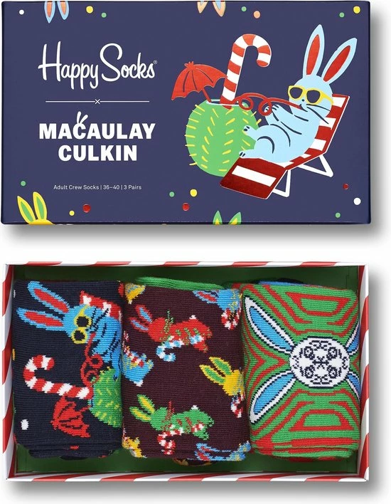 Gloednieuw 🧨 Happy 🧦 Socks Macaulay Culkin Limited Edition Giftbox - Maat 36-40 🧨 3 Gloednieuw 🧨 Happy 🧦 Socks Macaulay Culkin Limited Edition Giftbox - Maat 36-40 🧨