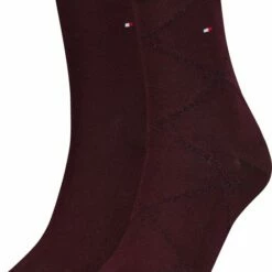 Nieuw ✔️ Tommy Hilfiger 701220251 👩 Women Sock 2-Pack Graphic Argyle Q3-22 🥰