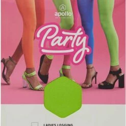 Flash-uitverkoop 😉 Dames Party Legging | 60 Denier | Fluor Groen | Maat XXL | Neon Legging | Gekleurde Legging | Legging Carnaval | Apollo 💯 -Beenmode Winkel 550x728 6