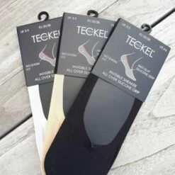 Coupon 👏 Teckel - Invisible 👟 Sneaker All Over Silicone 10 Paar - Zwart - Footies Multipack Kousenvoetje Maat 39-42 😉