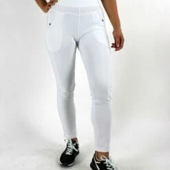 Goedkoop ๐ Merkloos Dames Tregging Jacky S/M - Wit - Luxe & Comfort - Hoge Taille ๐