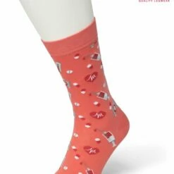 Goedkoopste 🤩 Bonnie Doon Dames Sokken Met Medische Print Maat 36/42 Roze - Thema Sokken - Ziekenhuis - Dokter - Cadeau Sokken - Zacht Katoen Met Gladde Teennaad - Comfortabel - Perfect Cadeau - Strawberry Pink - BT991116.3 👏