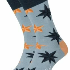 Kopen 🤩 Happy 🧦 Socks Nautical Star Sokken Lichtblauw, Maat 36/40 😀