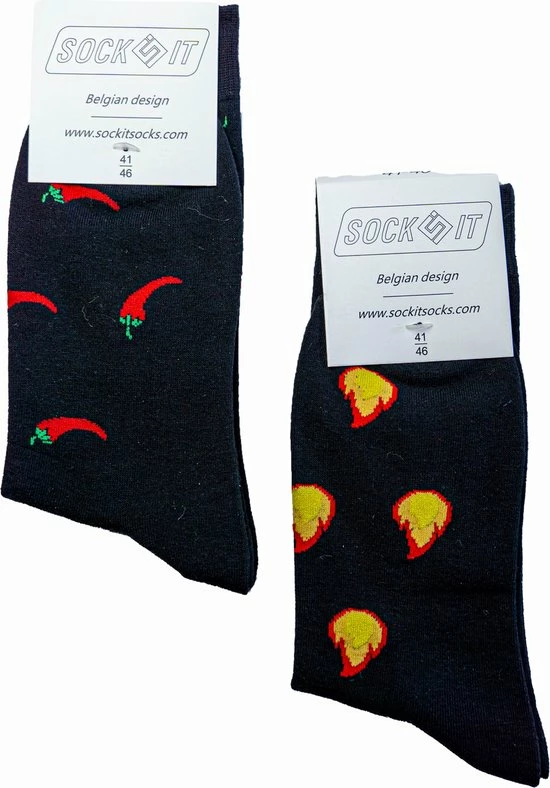 Nieuw π Sock-it Sock It-spicy 𧦠Socks-peper Sokken- Vlammen Sokken- Bundelpak π 7 Nieuw π Sock-it Sock It-spicy 𧦠Socks-peper Sokken- Vlammen Sokken- Bundelpak π - Afbeelding 5