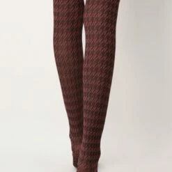 Hete verkoop ⌛ Oroblu Texture 60 Panty - Model Pied De Poule - Kleur Bordeaux- Maat L/XL 🔥 -Beenmode Winkel 550x791 7