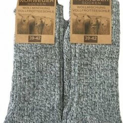 Goedkoopste ๐ Merkloos Noorse Wollen Sokken - Grijs - 3 Paar - Maat 39-42 ๐ฏ