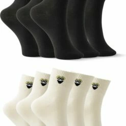 Beste recensies van 😉 Jollysta Jolly 🧦 Socks - 10 Paar Hoge Sokken Dames Zwart Wit - Grappige Sokken - Sokken Dames - Vrolijke Sokken - Leuke Sokken - Smiley Sokken - Maat 35-42 ⌛