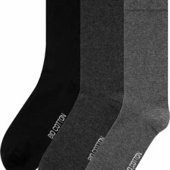 Coupon 🔥 Sokken Van Biologisch Katoen | Grijs | Maat 39/42 | 3-Paar | Biologisch | Zwarte Sokken | Sokken Maat 39 42 | Unisex | Apollo ✔️ -Beenmode Winkel 550x797