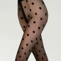 Uitgang 😉 Gatta Lycra Satin Sheers Mesh Panty Funny 07 20DEN Met Grote Stippen Zwart, Maat L (4) 🥰 -Beenmode Winkel 550x812 4