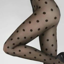 Uitgang 😉 Gatta Lycra Satin Sheers Mesh Panty Funny 07 20DEN Met Grote Stippen Zwart, Maat L (4) 🥰 -Beenmode Winkel 550x812 5