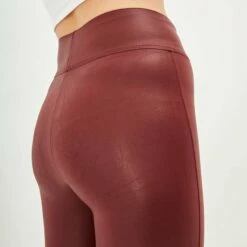 Korting ๐ Merkloos Blueberry Leggings- Legging Lederlook Fashion Legging ๐งฅ Coated Legging High-Waist Dames Hoge Taille - Verhogen Legging - Leggings - Leggings - Push-Up - Up-Fit - Bordeaux ๐